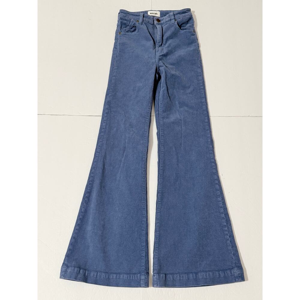 Rolla's Eastcoast High Rise Flare Cordurory, French Blue, Size 26